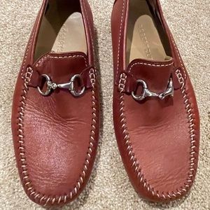 Robertzur men’s saddle brown driving loafers
